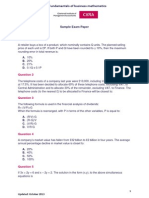 Fundamentals of business mathematics - CIMA 