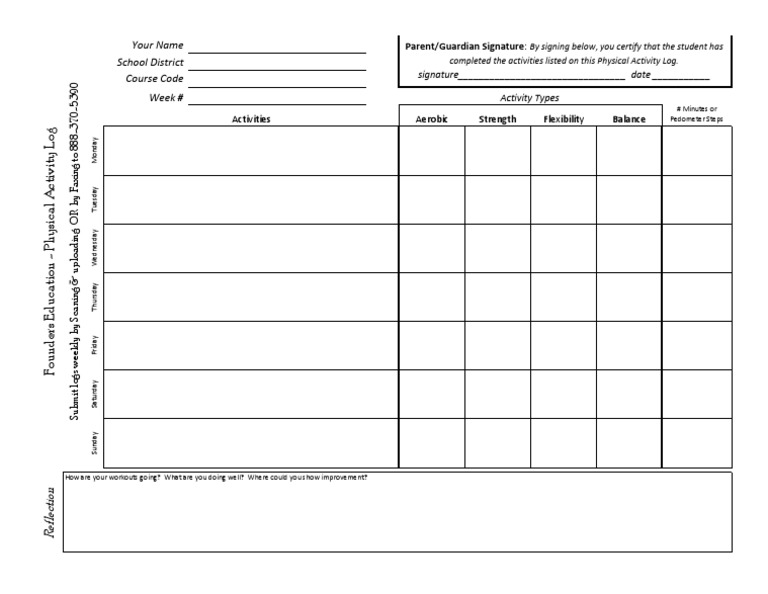Student Physical Activity Log | PDF | Career & Growth | Business