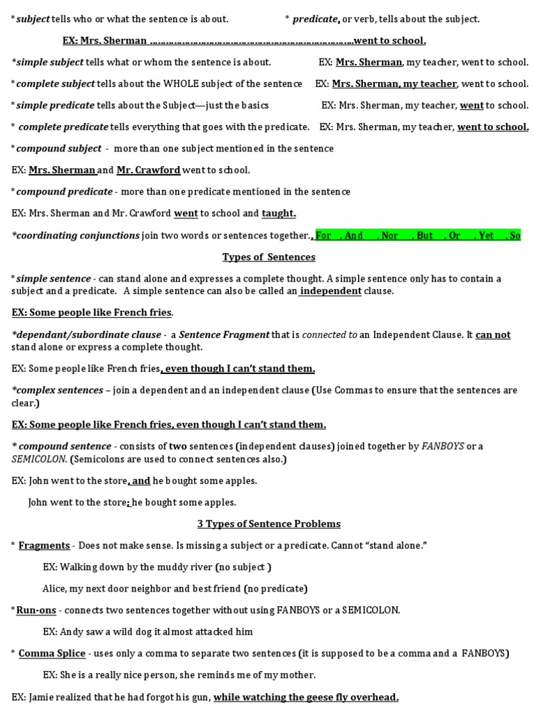 SEMICOLON. (Semicolons are used to connect sentences also.) | Sentence