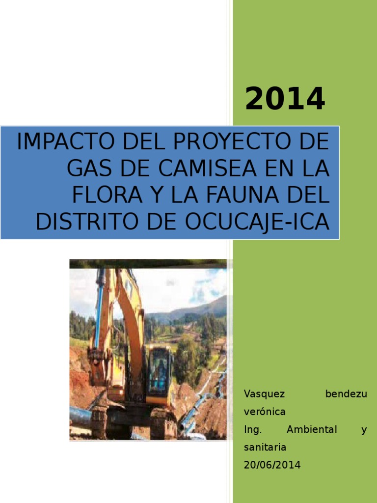 Impacto del Gas de Camisea en Ocucaje | PDF | Suelo | Degradación ambiental