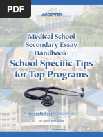 Download Medical School Secondary Handbook Tips by rewards1mai SN237347824 doc pdf