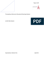 The Reporting of Effect Size in Educational Psychology Literature PDF