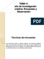 TEMA 5 Diseño de Investigación DESCRIPTIVA