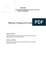 Practica No. 01 - Recolección de Muestras de Agua y Suelo en Zonas Contaminadas