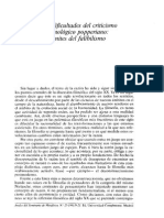 Jimenez Perona, Ángeles - Algunas Dificultades Del Criticismo Epistemológico Popperiano