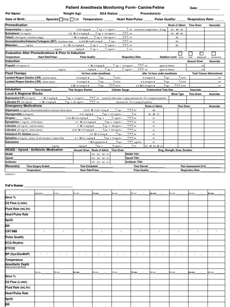 fillable-anesthesia-sheet-anesthesia-medical-treatments