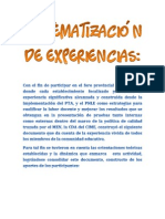 Sistematización de La Experiencia