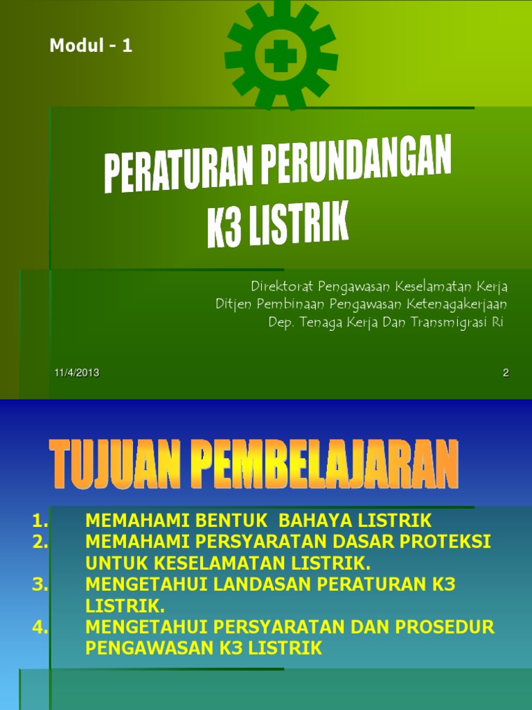 Dasar Hukum K3 Listrik | PDF