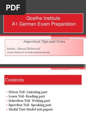 Goethe institut a1