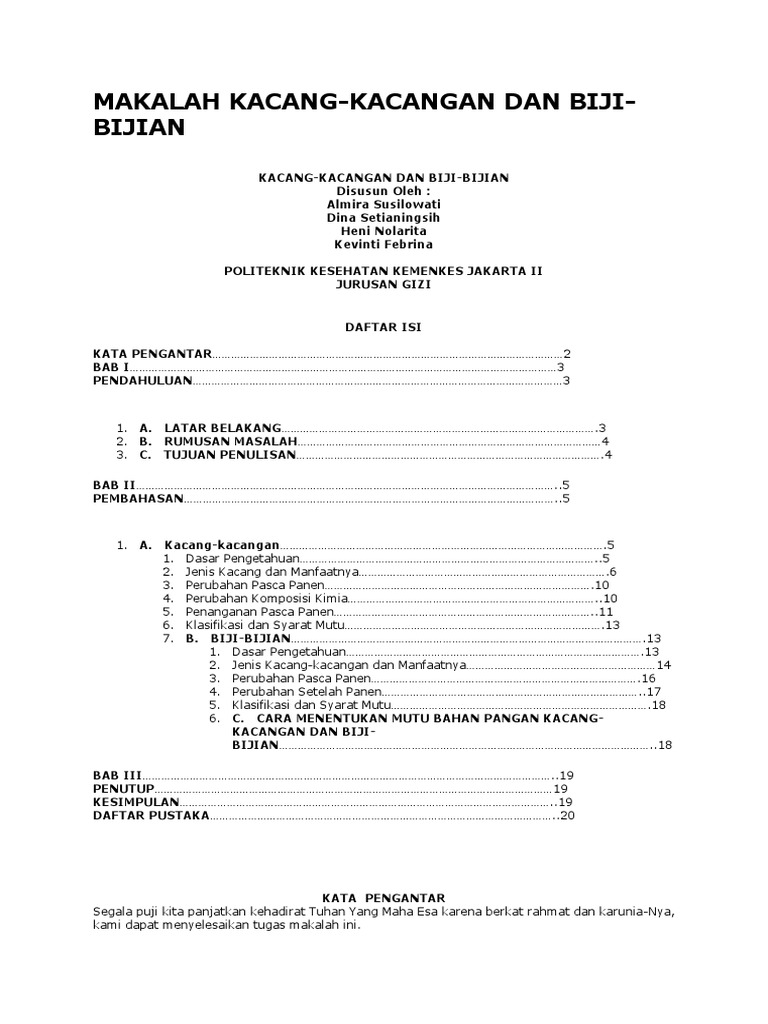 Makalah Kacang
