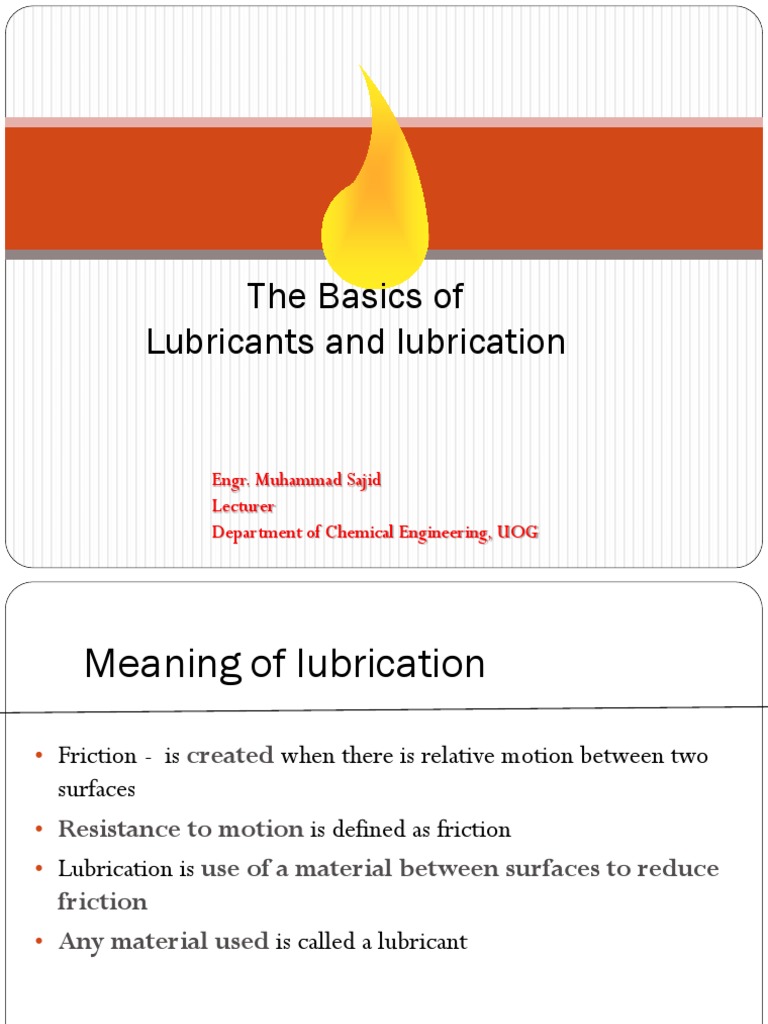 Lubricants & Lubrication PDF Lubricant Lubrication