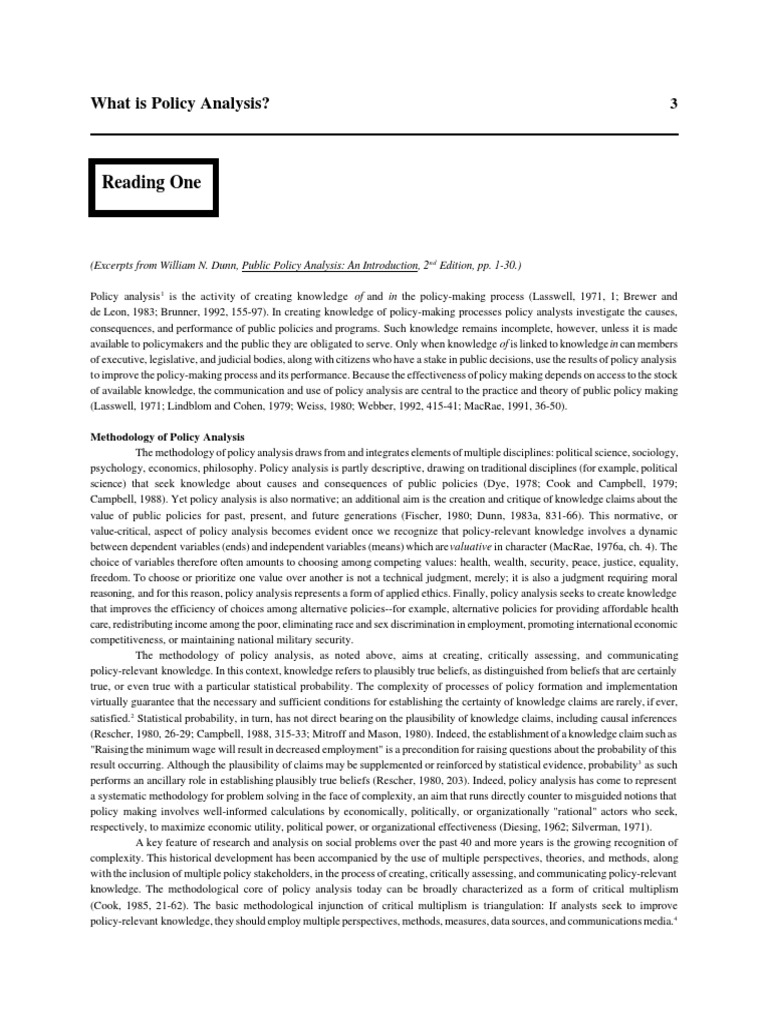 Understanding Policy Analysis Methods | PDF | Policy Analysis | Time Series
