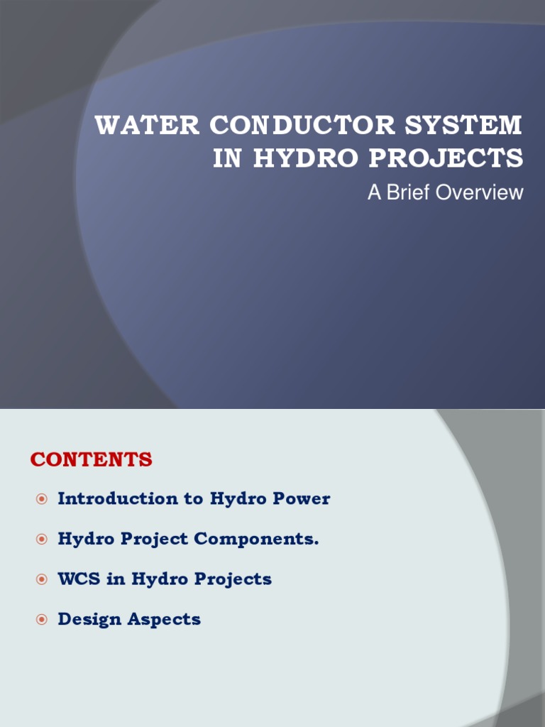 Water Conductor System | PDF | Hydropower | Power Station