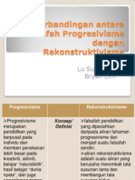 Perbandingan Antara Falsafah Progresivisme Dengan Rekonstruktivisme