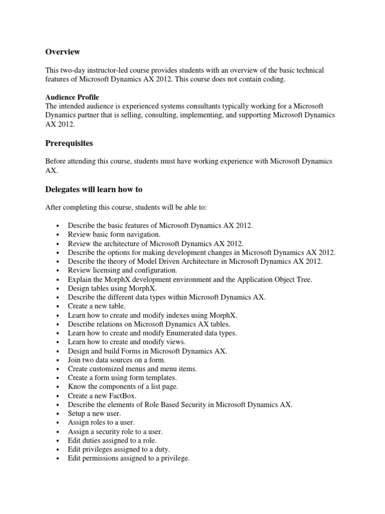 Development I in Microsoft Dynamics AX 2012 | PDF | Computer Data ...