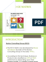 BCG and Ge Matrix