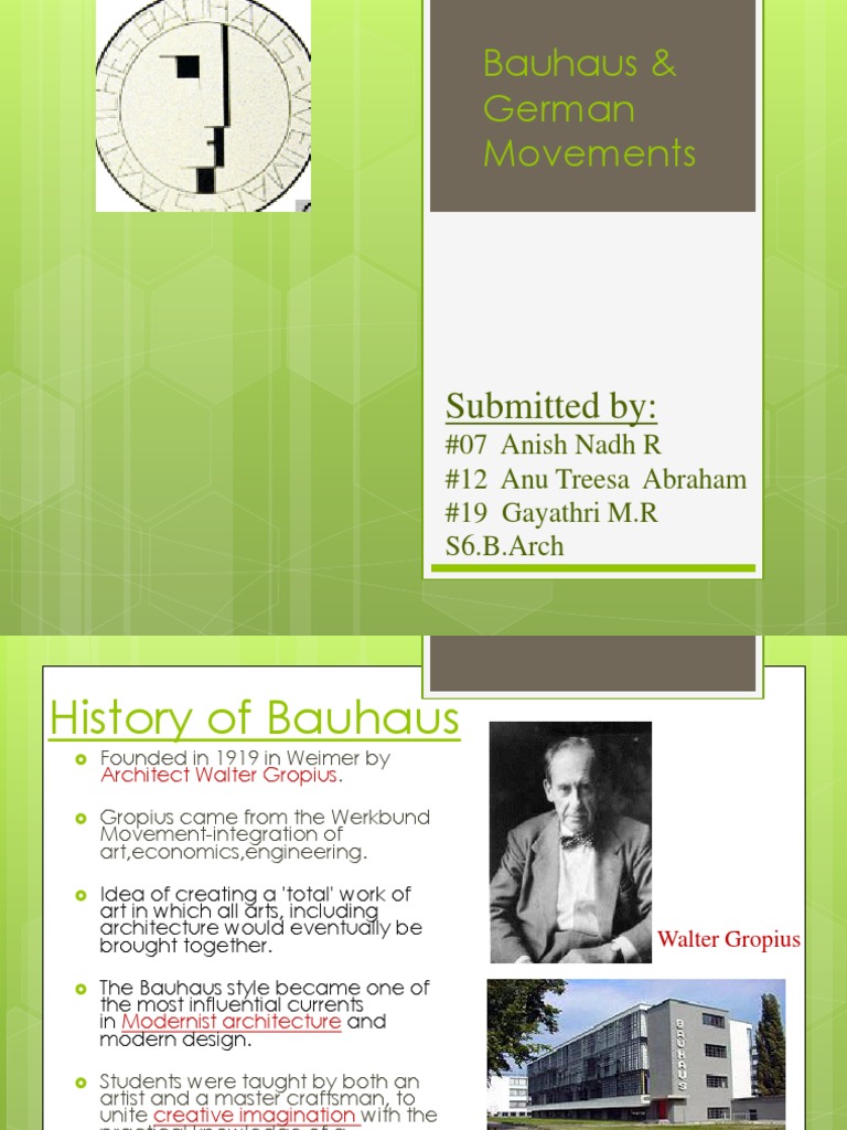 Bauhaus Movement: History & Influence | PDF | Modernism | Design