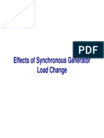 Effects of Synchronous Generator Load Change