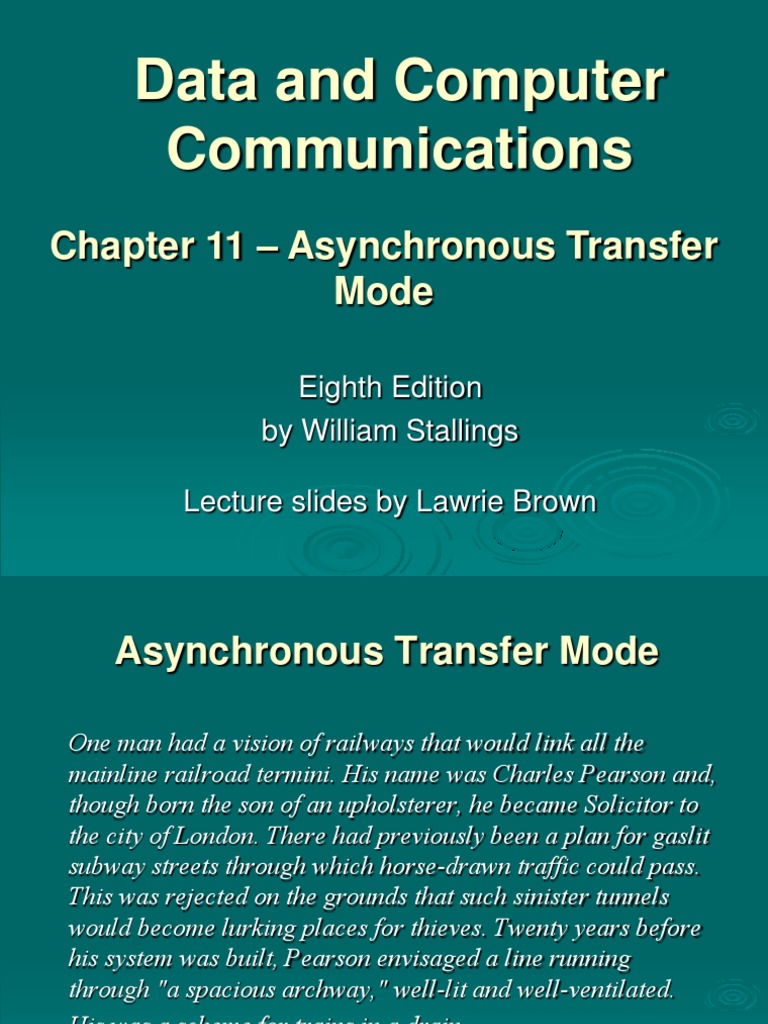 Data and Computer Communications: - Asynchronous Transfer Mode | PDF ...