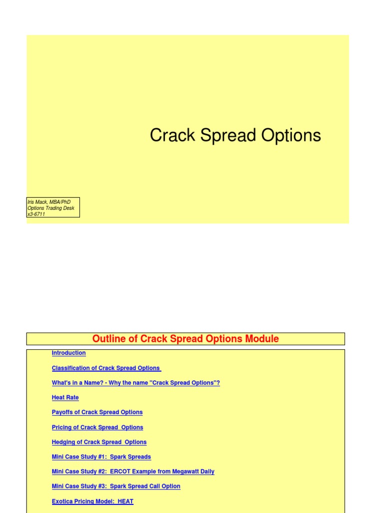 Crack Spread Options PDF Greeks (Finance) Option (Finance)