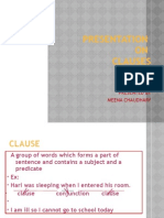 Presentation of Clause