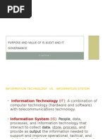 Purpose and Value of Is Audit and IT