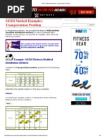 MODI Method Examples, Transportation Problem