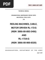 TM 5-3895-207-20P Reeling Machine RL 172/G NSN 3895-00-892-2495 and RL-172 A/g NSN 3895-00-900-8320