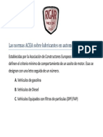 Las Normas ACEA Sobre Lubricantes en Automoción