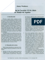 Analisis de La Cuestion VI de Malo de Tomas de Aquino - Jimmy Washburn (Rev. Filosofía Univ. Costa Rica, XXXIX (99) Extraordinario, 131-141, Diciembre 2001)