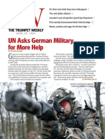 UN Asks German Military For More Help: The Trumpet Weekly The Trumpet Weekly