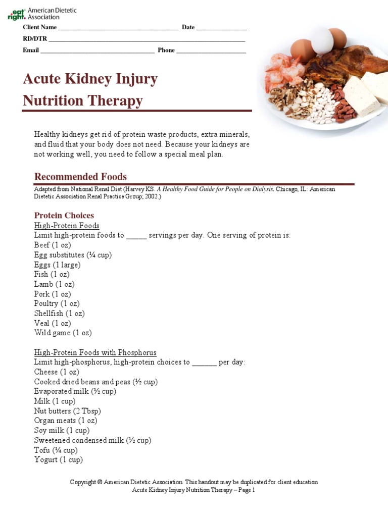 ACUTE RENAL FAILURE NUTRITION THERAPY visual data 2