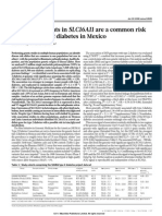 Variants in SLC16A11 en Diabetes 2 en Mexicanos