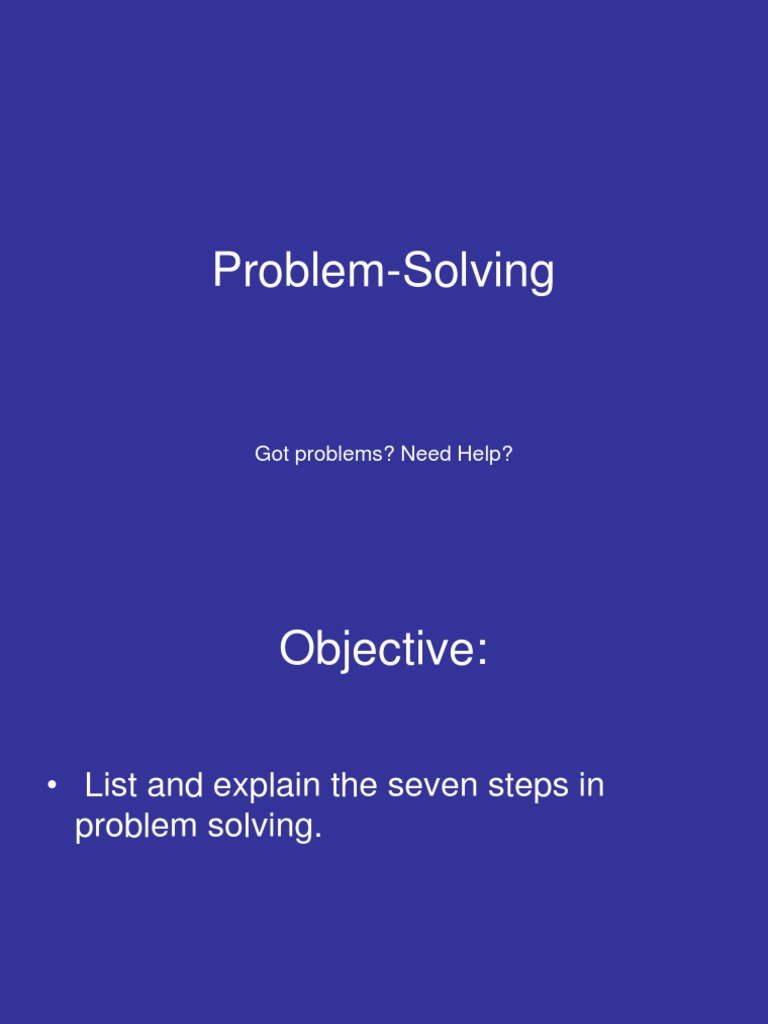 Seven Steps of Problem Solving | PDF | Psychological Concepts | Psychology
