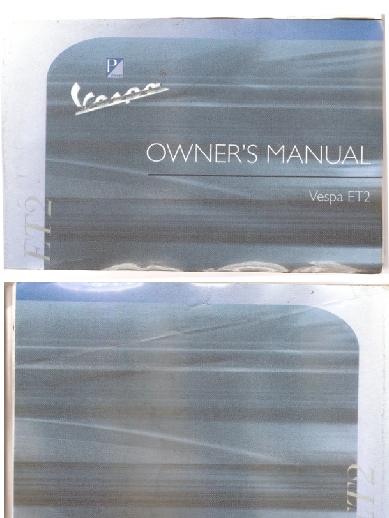 Piaggio vespa et2 50 manual