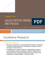 Qualitative Research Methods: Chapter Three