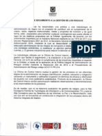 Informe de Seguimiento Gestion Riesgos Julio 2014 Sec