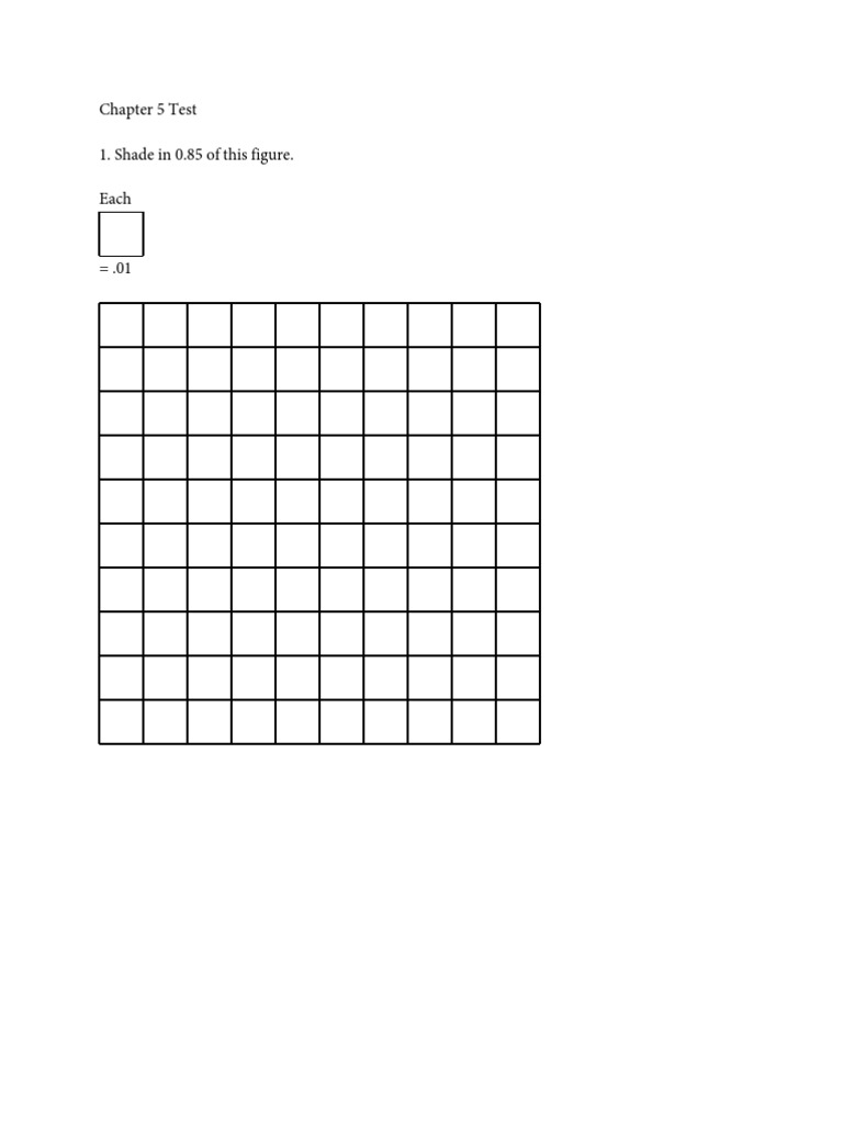 Chapter 5 Math Test Questions | PDF | Fraction (Mathematics) | Numbers