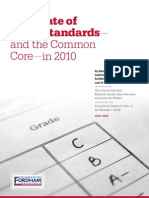 Fordham Institute's 2010 Comparison of State Standards to Common Core