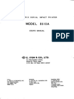 C. ITOH 8510 Dot Matrix Printer User Manual