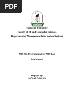 MIS 312 Lab Manual