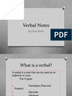 Verbal Notes