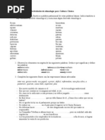 Actividades de etimología para Cultura Clásica