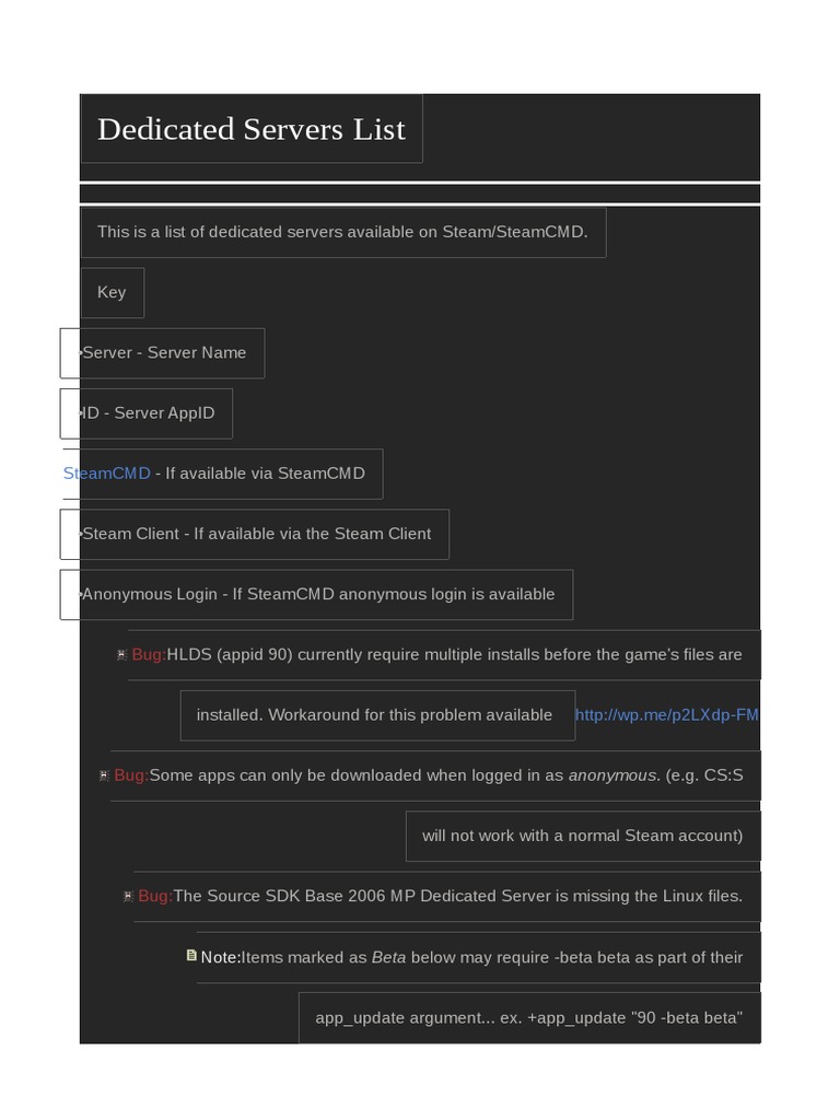Dedicated Servers List | PDF | Video Game Development | Electronic ...