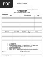Local Travel Order for April 2025 | PDF