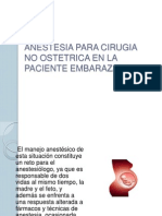 Anestesia Para Cirugia No Obstetrica en Embarazo