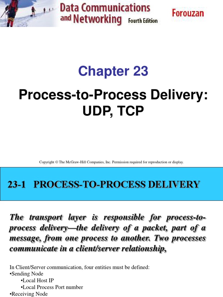 Process-to-Process Delivery: Udp, TCP | PDF | Transmission Control ...