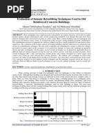 Evaluation of Seismic Retrofitting Techniques Used in Old  Reinforced Concrete Buildings