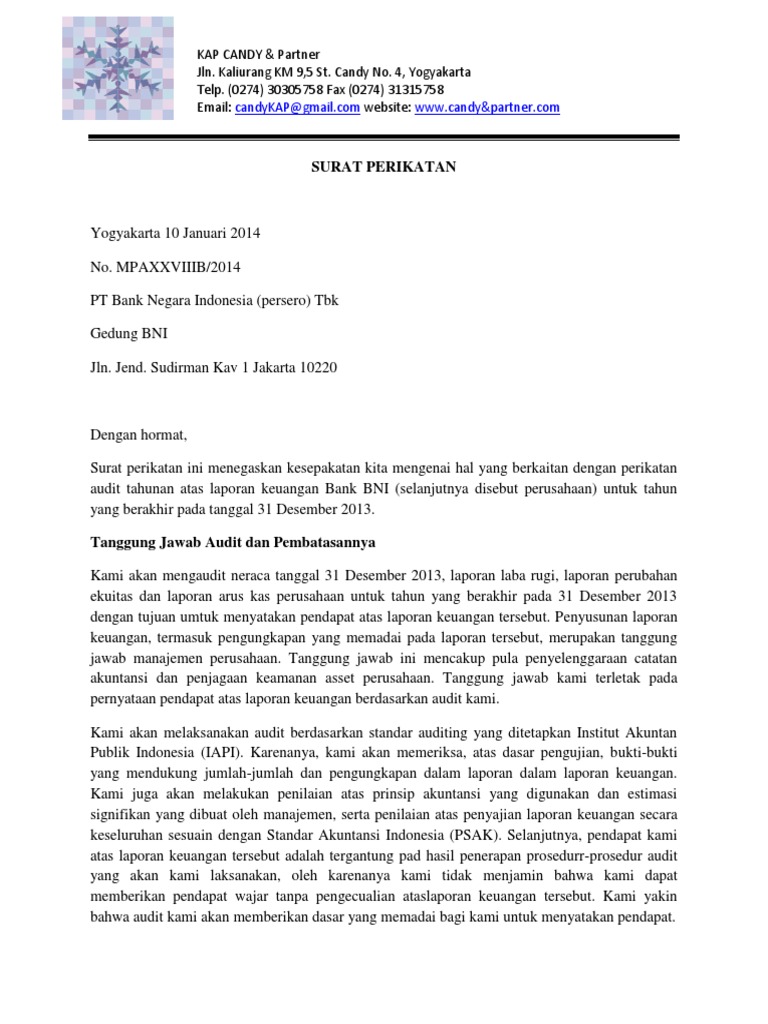 Surat Perikatan Audit Pdf