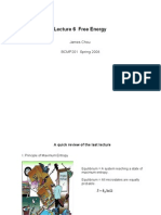 Lecture 6 Free Energy: James Chou BCMP201 Spring 2008